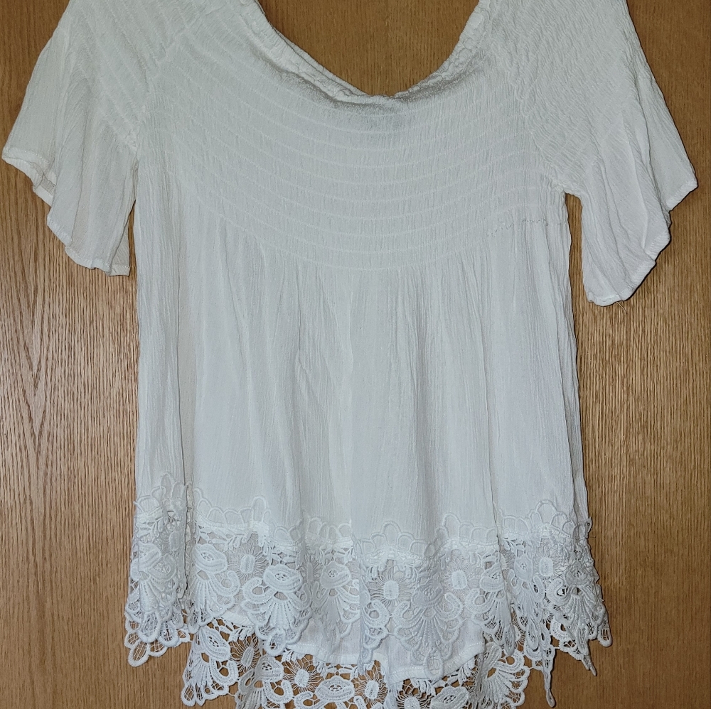White off the shoulder top